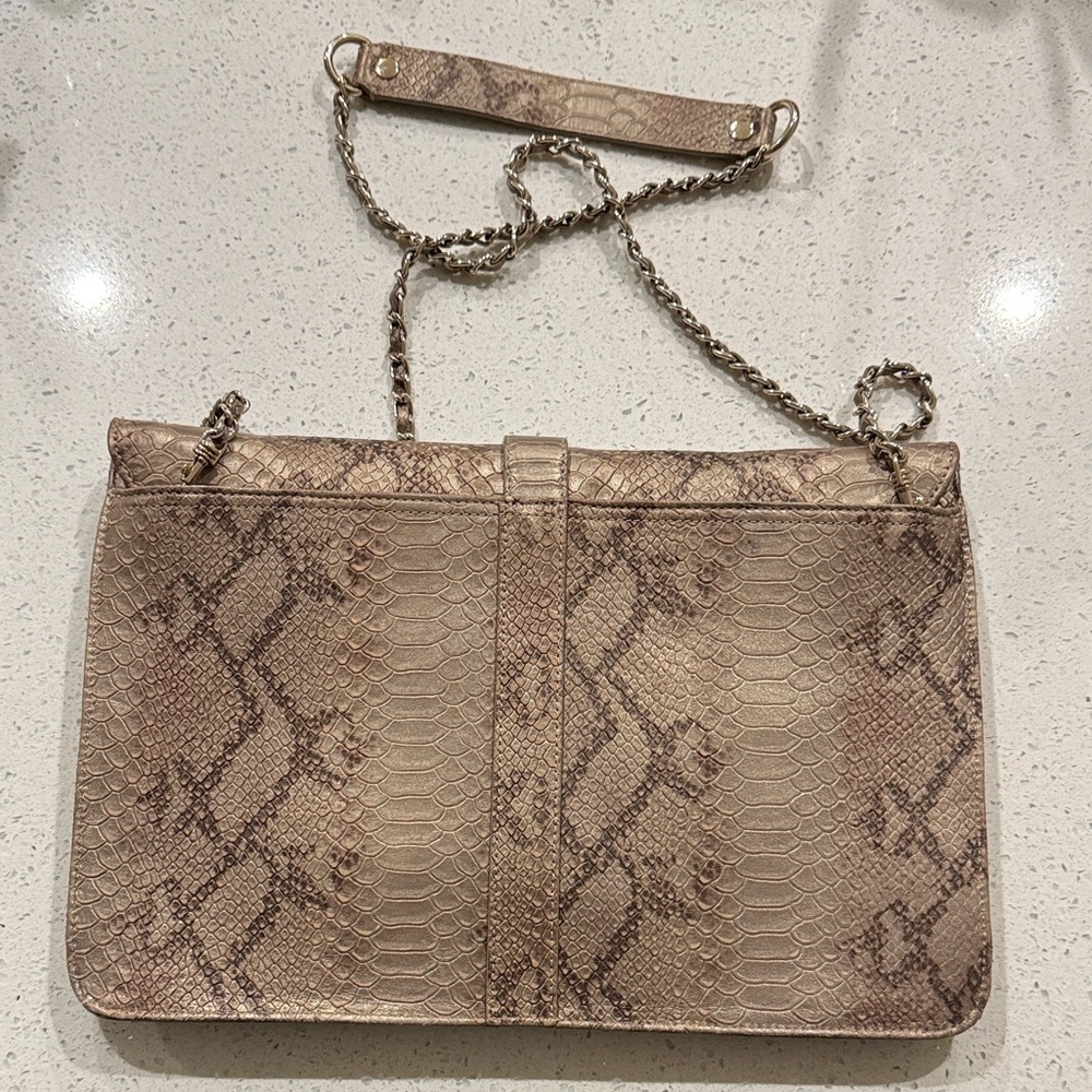Elaine Turner snake print bag